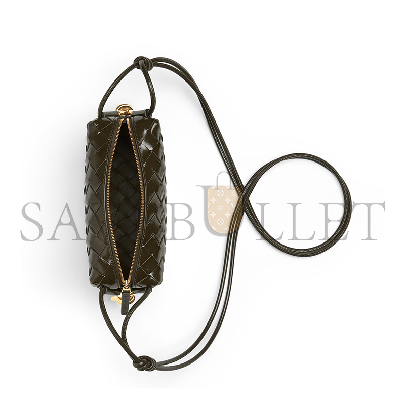 BOTTEGA VENETA MINI LOOP INTRECCIATO LEATHER CAMERA BAG 736125 (17*10*6cm)